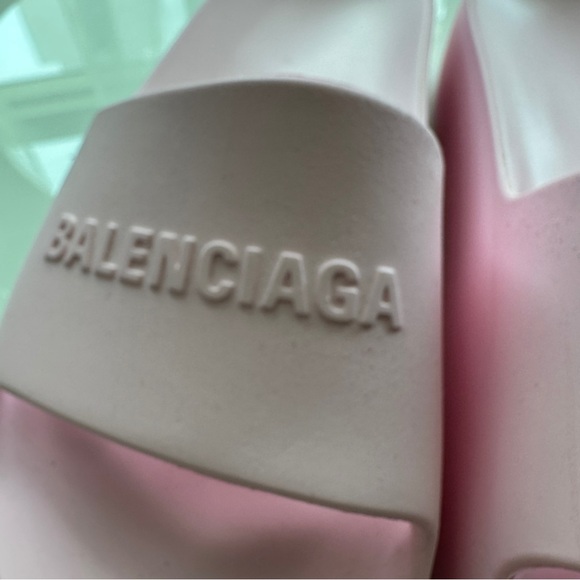 Balenciaga Pink Chunky Pool Slides - Picture 3 of 6